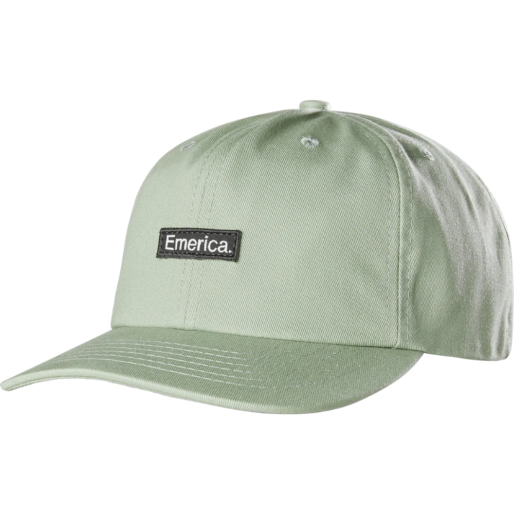 Emerica Pure Patch 6 Panel Olive Snapback Hat