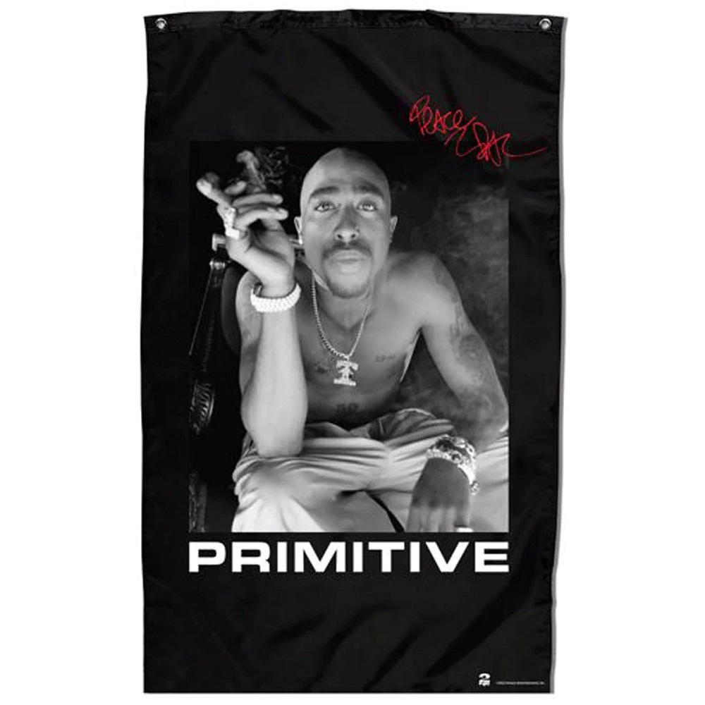 Primitive Tupac Smoke Black Banner