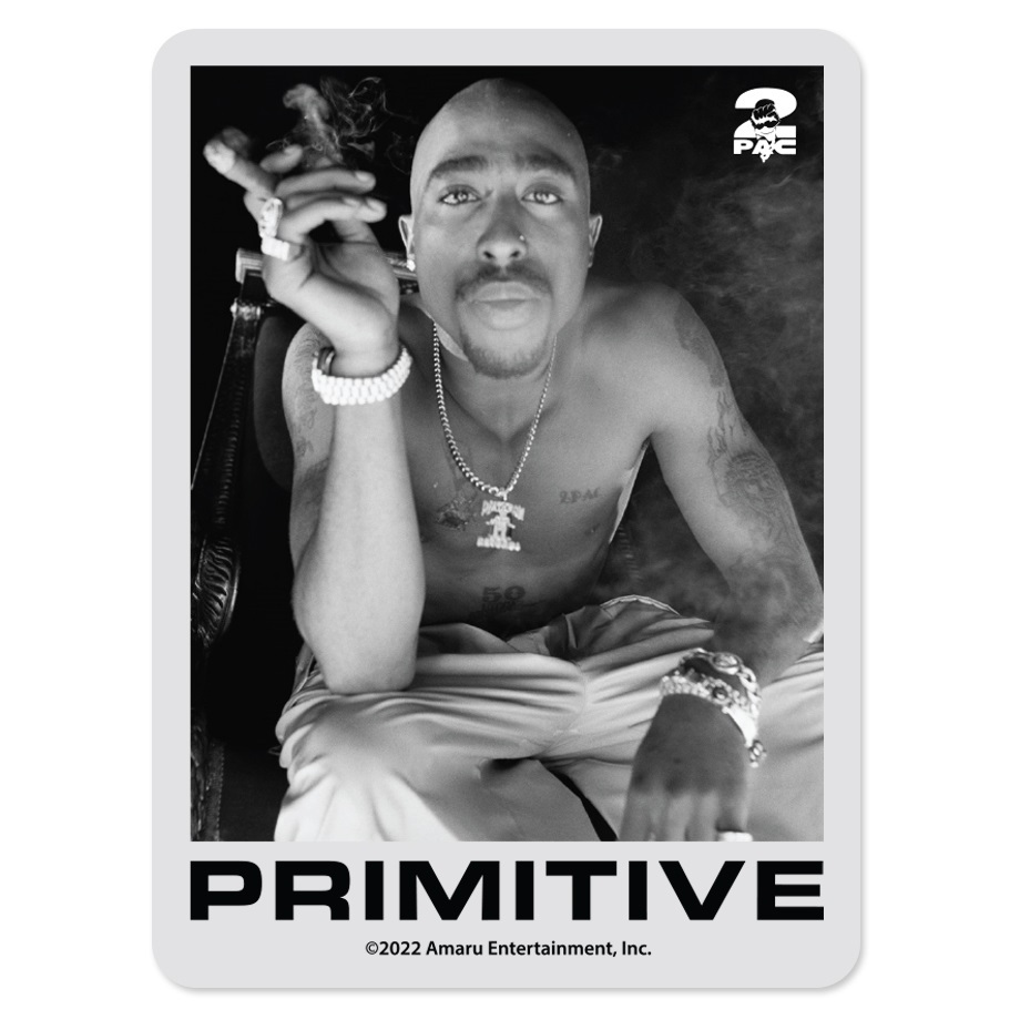 Primitive Tupac Smoke Skateboard Sticker