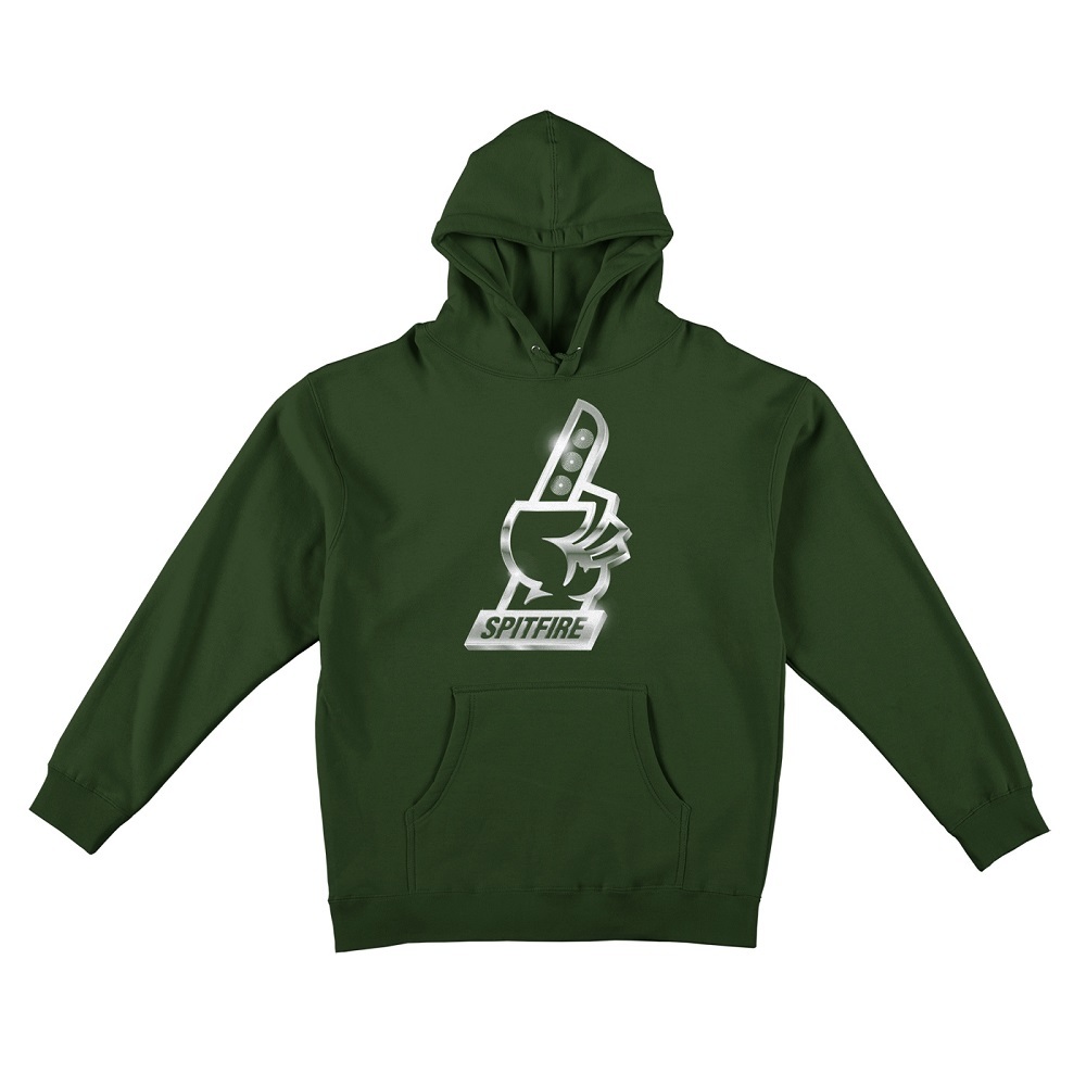 Spitfire Chrome#1 Green Hoodie [Size: L]
