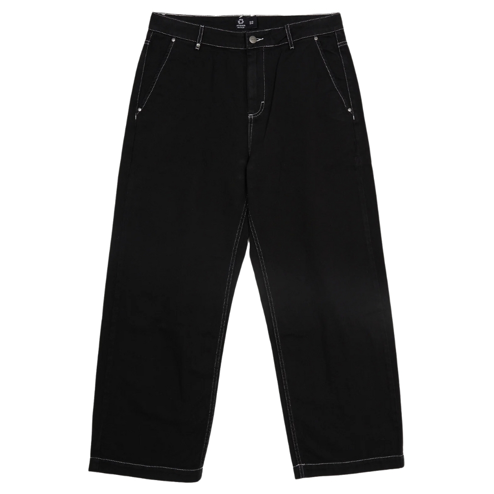 Afends Pablo Recycled Baggy Black Pants [Size: 34]