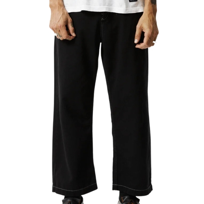 Afends Pablo Recycled Baggy Black Pants [Size: 34]
