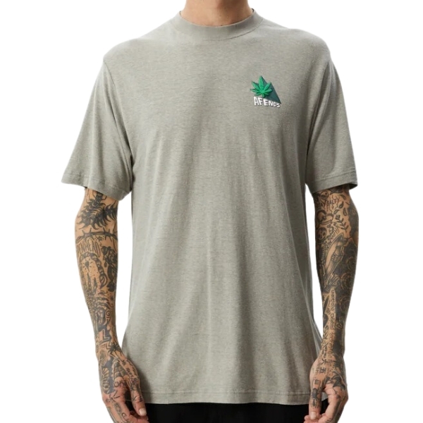 Afends Crops Retro Logo Olive T-Shirt [Size: M]