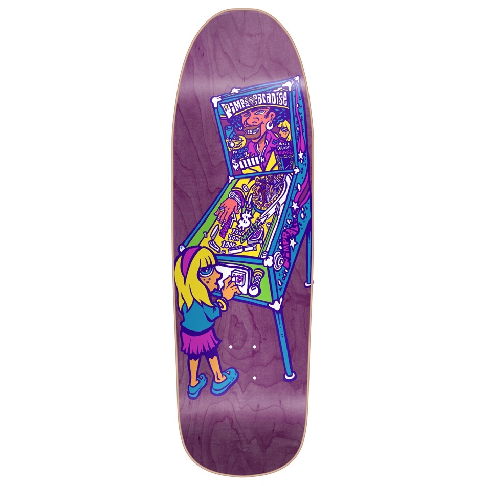 New Deal Girard Pimpball Wizard Neon HT Purple 9.5 Skateboard Deck