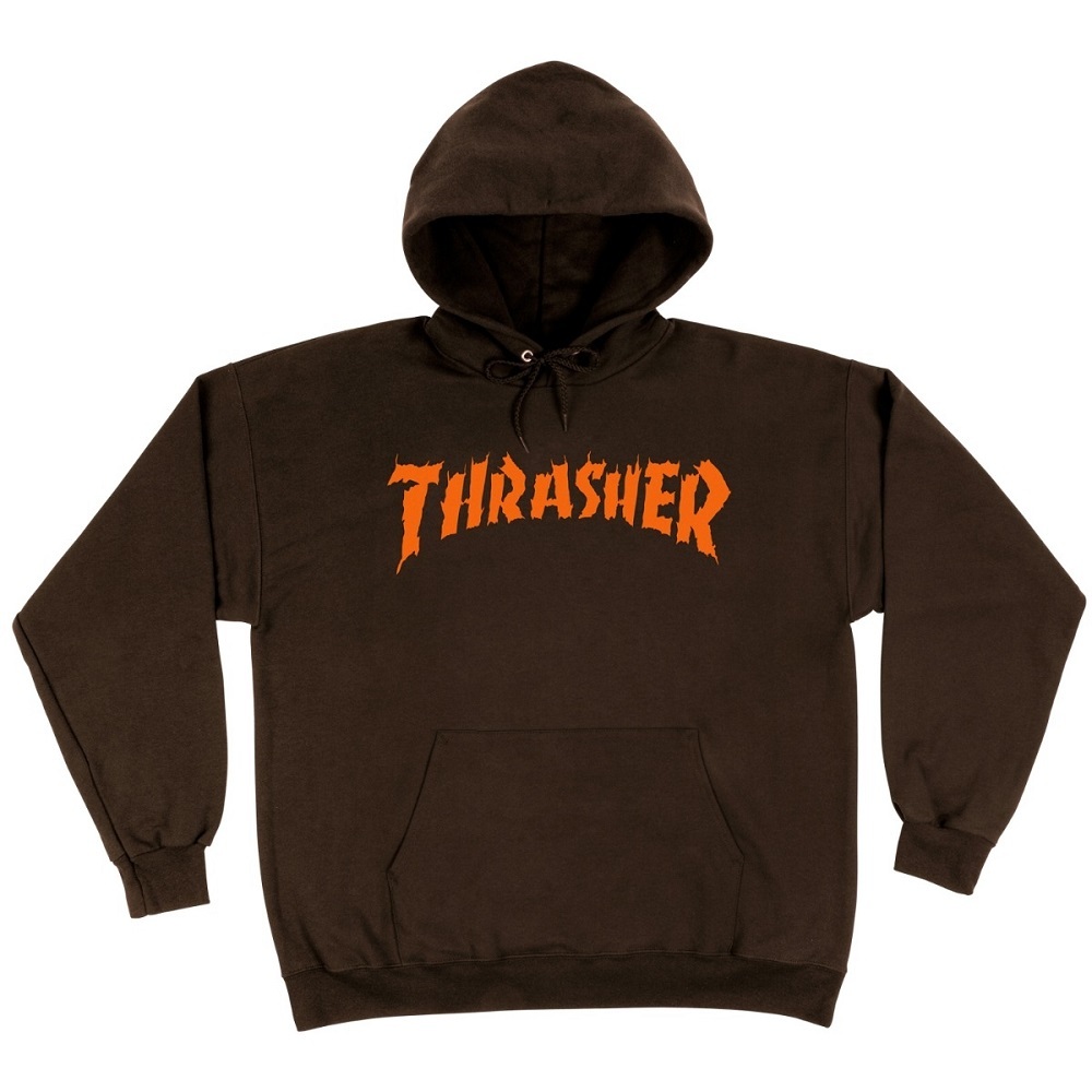 Thrasher Burn It Down Neckface Dark Chocolate Hoodie [Size: M]