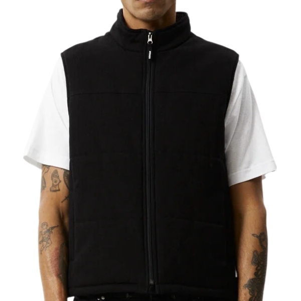 Afends Midnight Black Puffer Vest Jacket [Size: M]