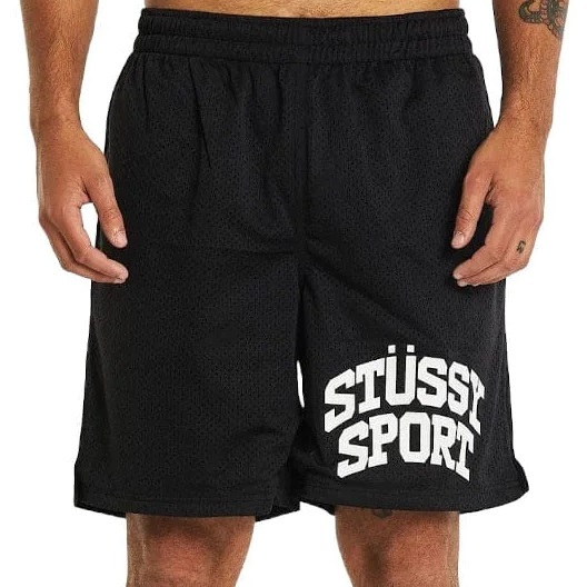 Stussy Sport Mesh Black Shorts [Size: 30]