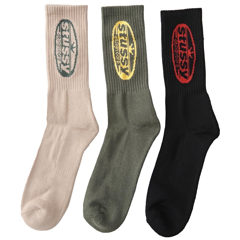 Stussy Oval Corp 3 Pairs Socks