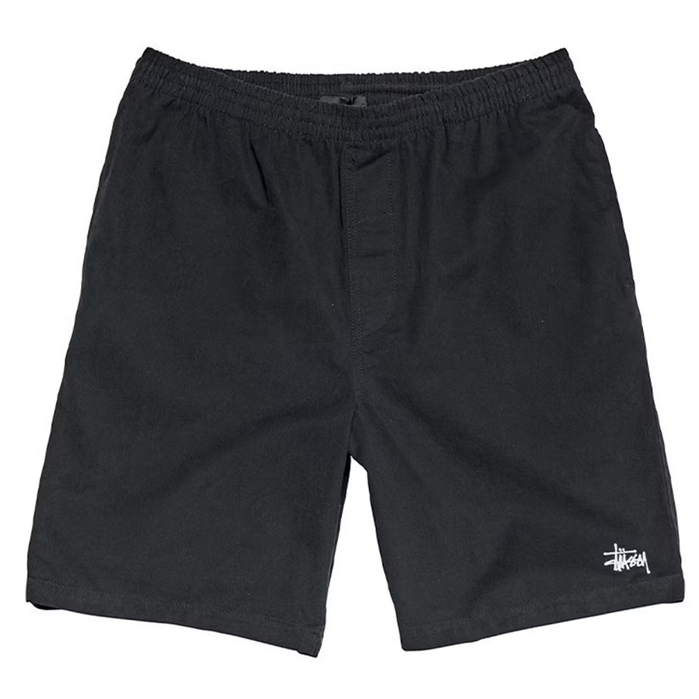 Stussy Brushed Black Beach Shorts [Size: 34]