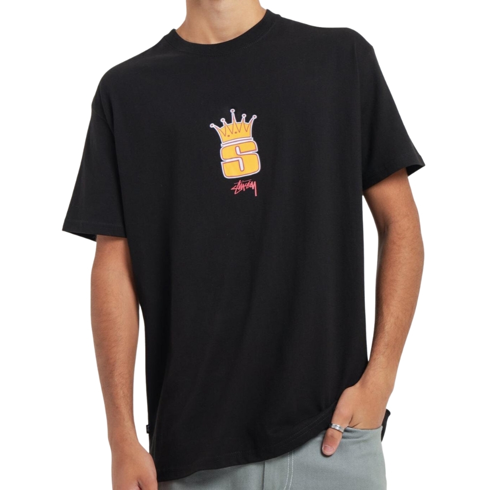 Stussy King S HW Black T-Shirt [Size: M]