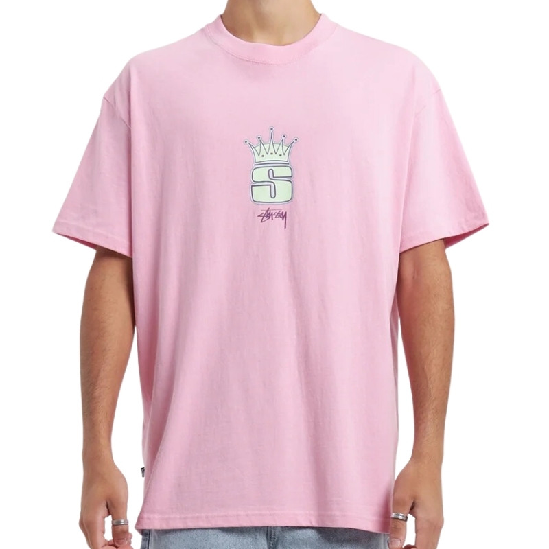 Stussy King S HW Lemonade Pink T-Shirt [Size: L]