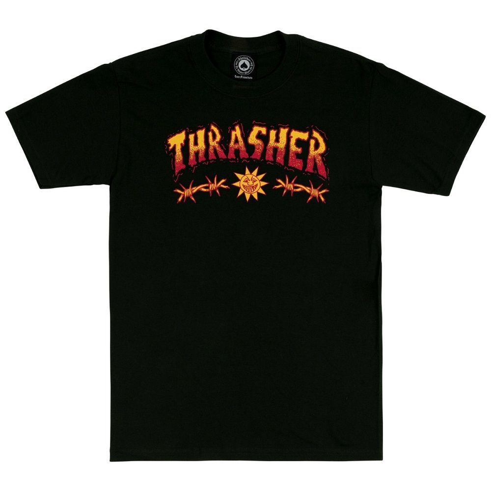 Thrasher Sketch Black T-Shirt [Size: M]