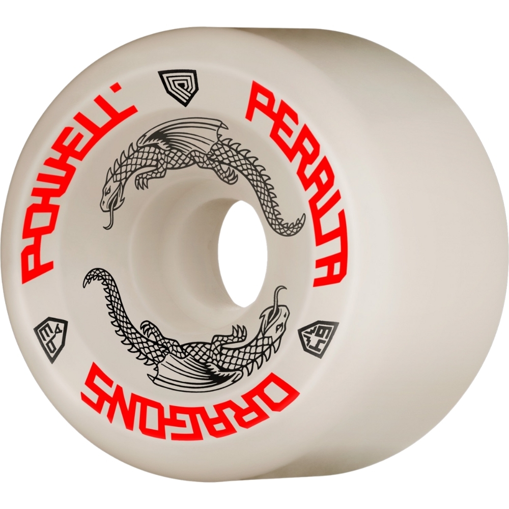 Powell Peralta Dragon Formula White 93A 64mm x 36mm Skateboard Wheels