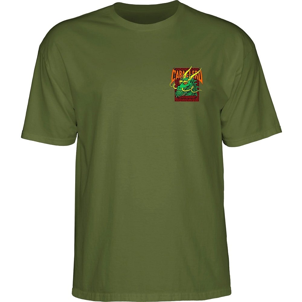 Powell Peralta Caballero Street Dragon Military T-Shirt [Size: M]