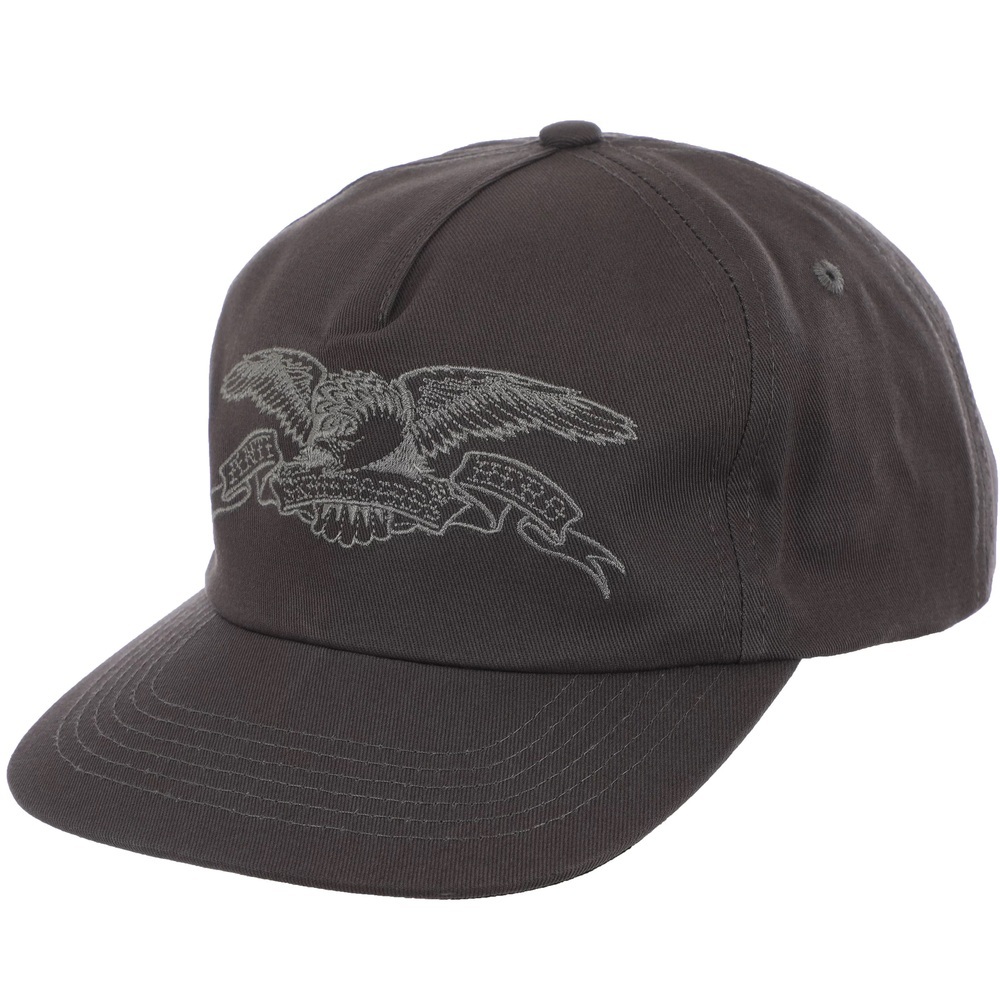 Anti Hero Basic Eagle Charcoal Grey Adjustable Hat Cap