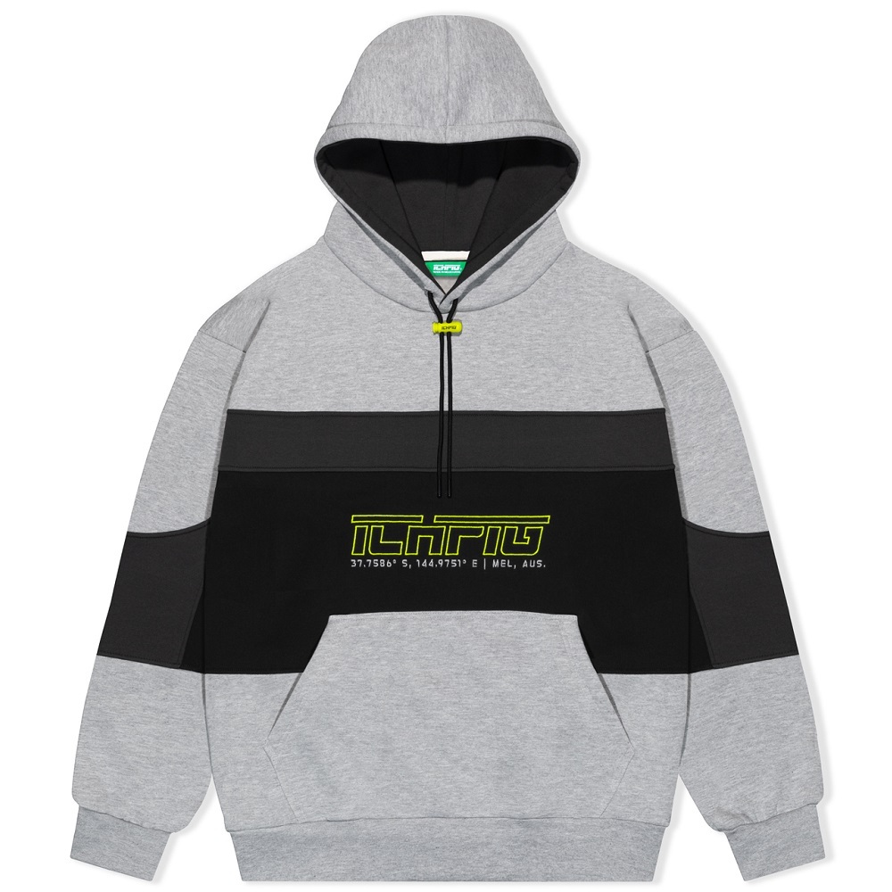 Ichpig Frontier Panel Graphite Marle Hoodie [Size: S]