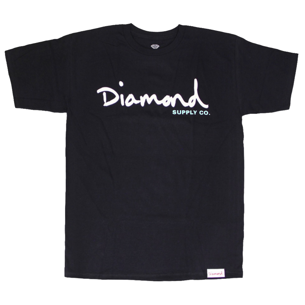 Diamond Supply Co OG Script Black T-Shirt [Size: S]