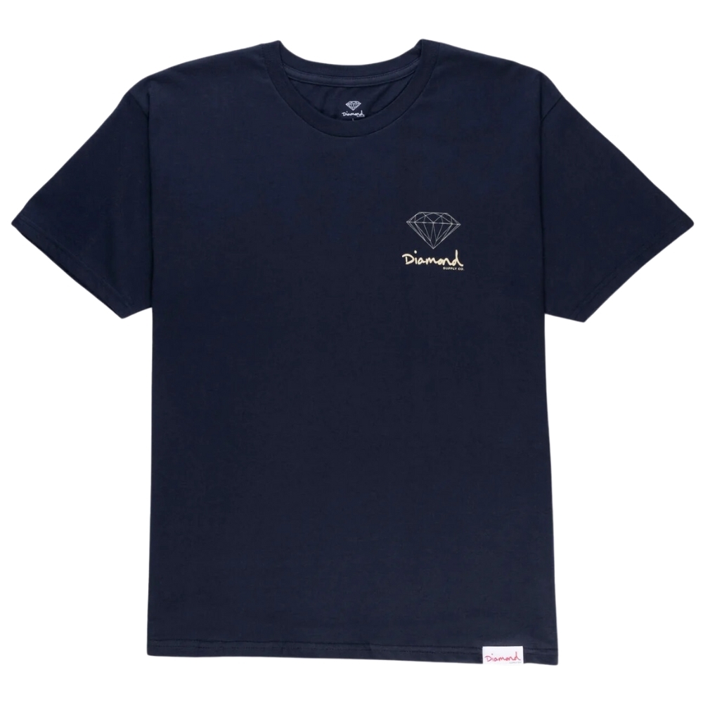 Diamond Supply Co Mini OG Sign Navy T-Shirt [Size: S]