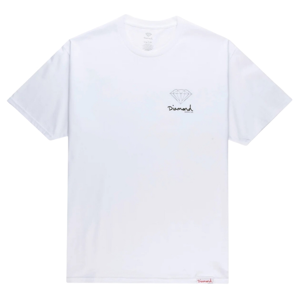 Diamond Supply Co Mini OG Sign White T-Shirt [Size: S]