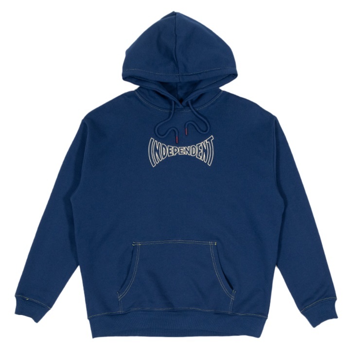 Independent Spanning Contrast Original Fit Navy Hoodie [Size: XL]