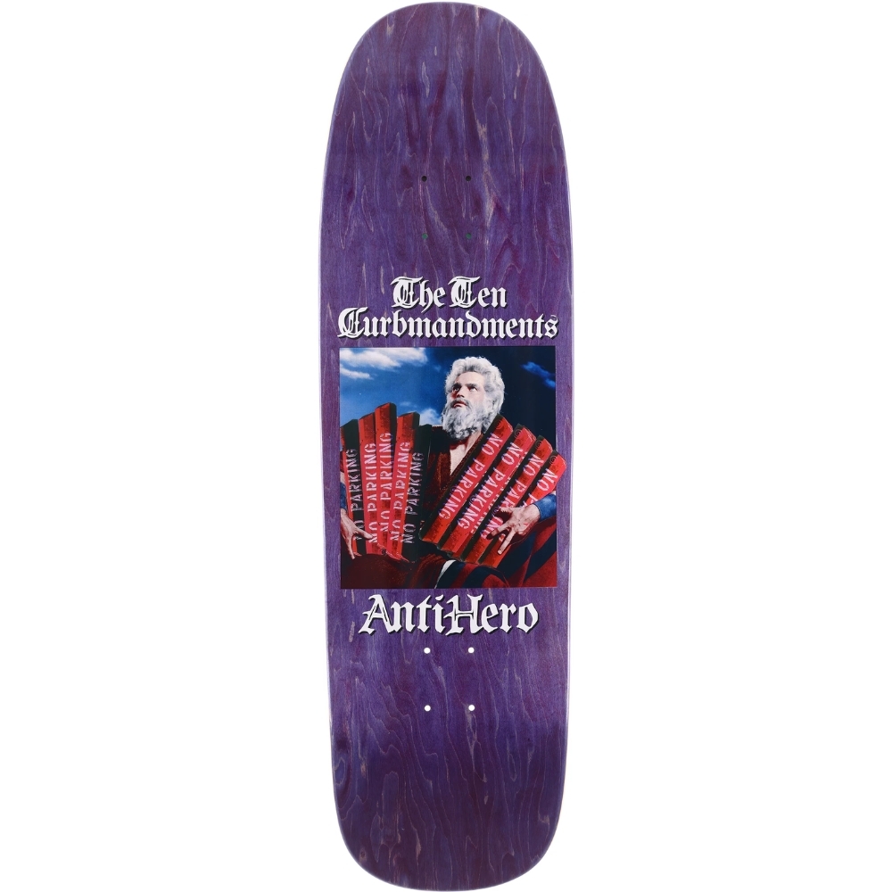 Anti Hero Ten Curbmandments Purple 9.56 Skateboard Deck