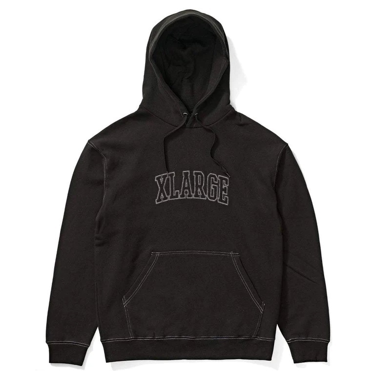XLarge Double Stitched Black Hoodie [Size: S]