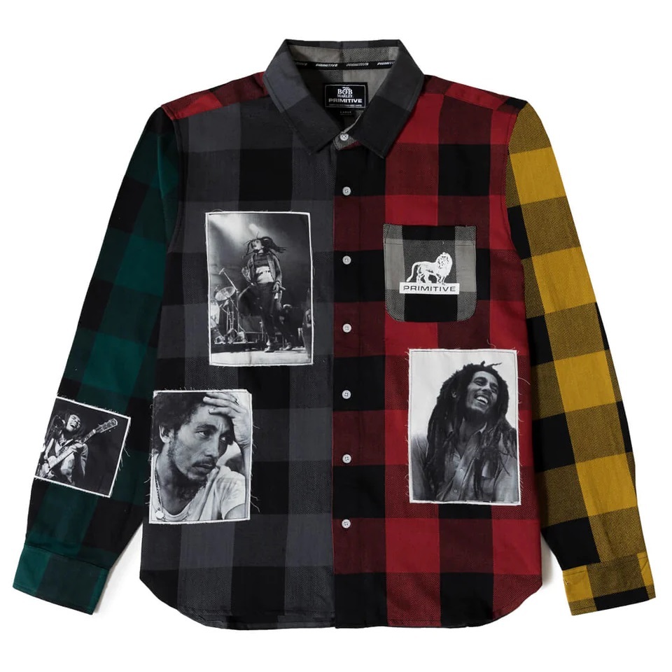 Primitive Bob Marley  Multi Long Sleeve Flannel [Size: M]