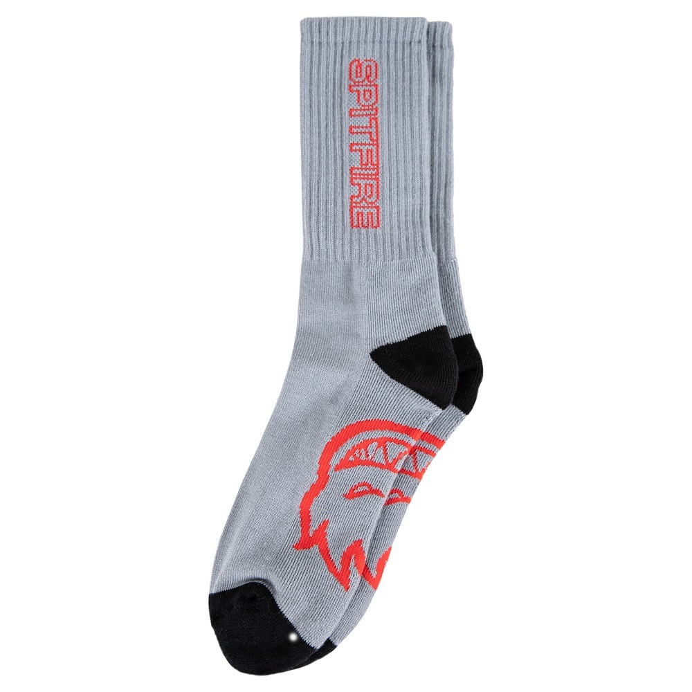 Spitfire Classic 87 Charcoal Black Red 3 Pairs Mens Socks