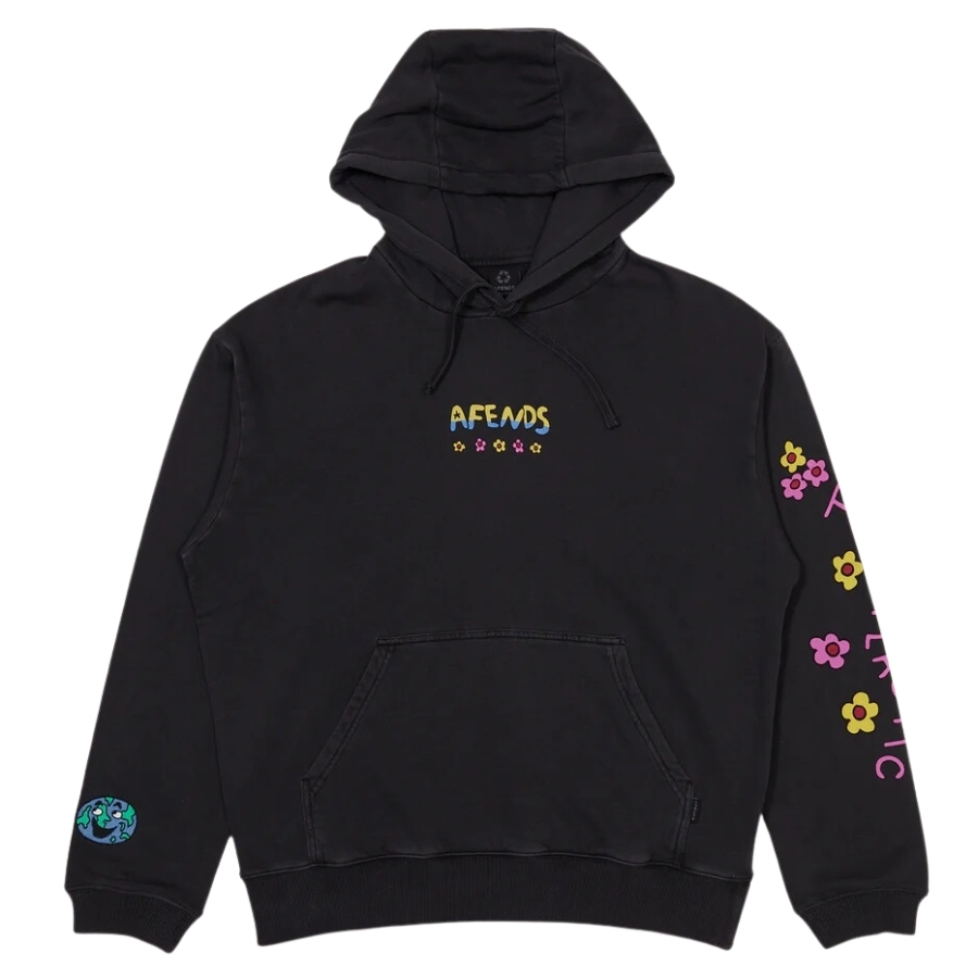 Afends F Plastic Graphic Stone Black Hoodie [Size: M]