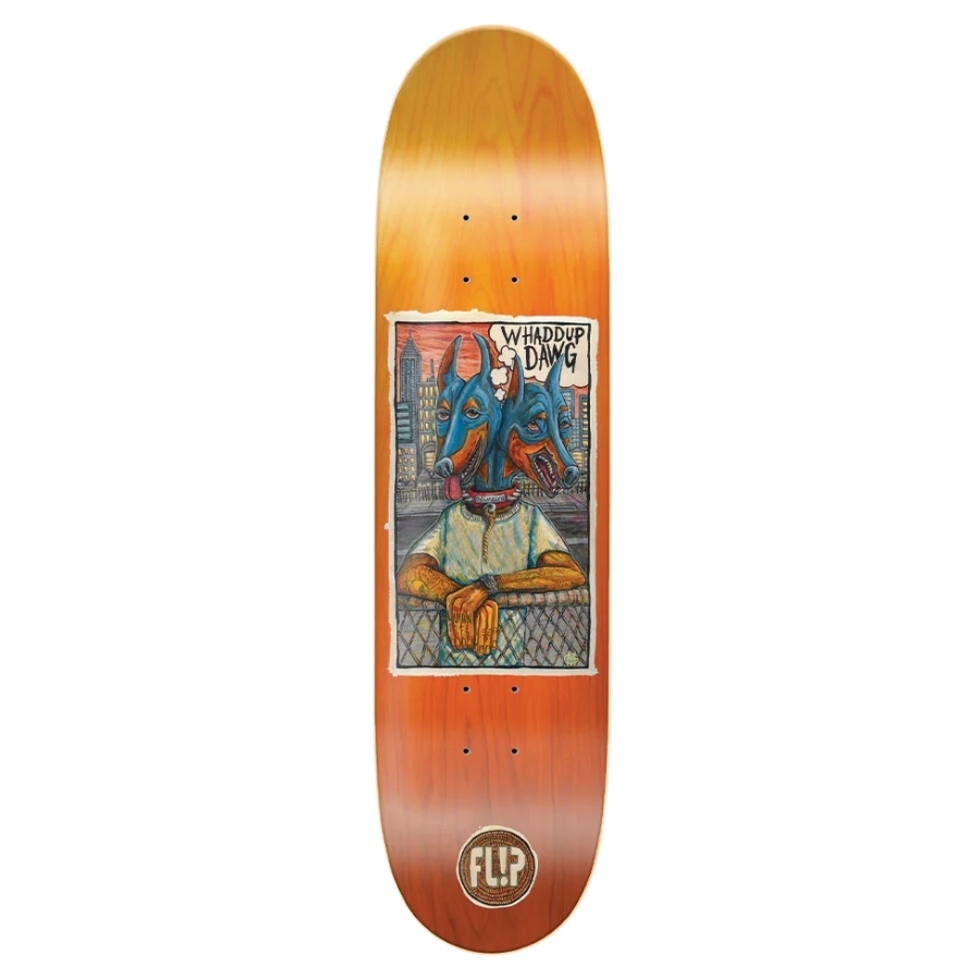 Flip Hounds Luan Oliveira Orange 8.125 Skateboard Deck