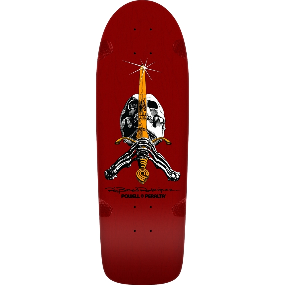 Powell Peralta Ray Rodriguez Skull & Sword Reissue Burgundy 10 Skateboard Deck