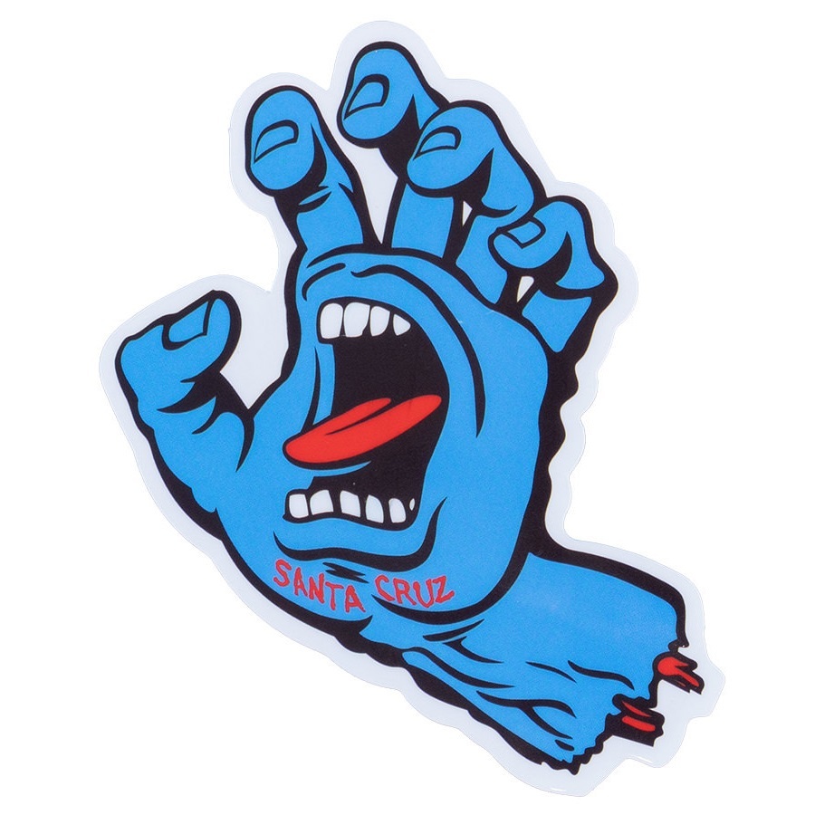 Santa Cruz Screaming Hand Decal Blue Sticker