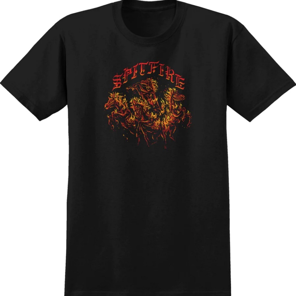 Spitfire Apocalypse Black T-Shirt [Size: S]