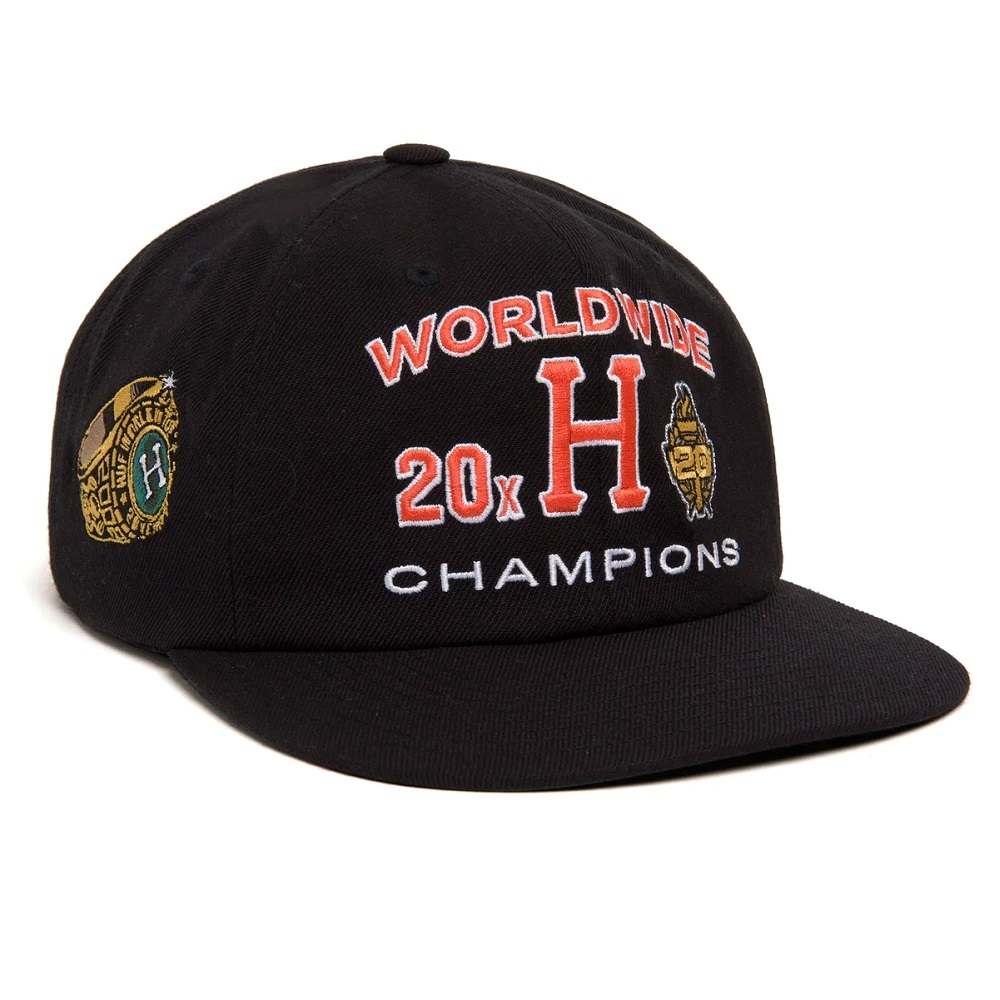 HUF 20th Anniversary Black Snapback Hat