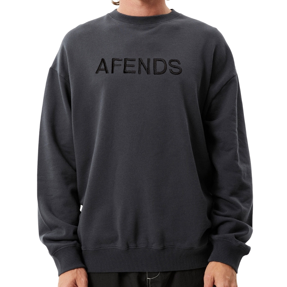 Afends Disguise Recycled Charcoal Crew Jumper [Size: M]