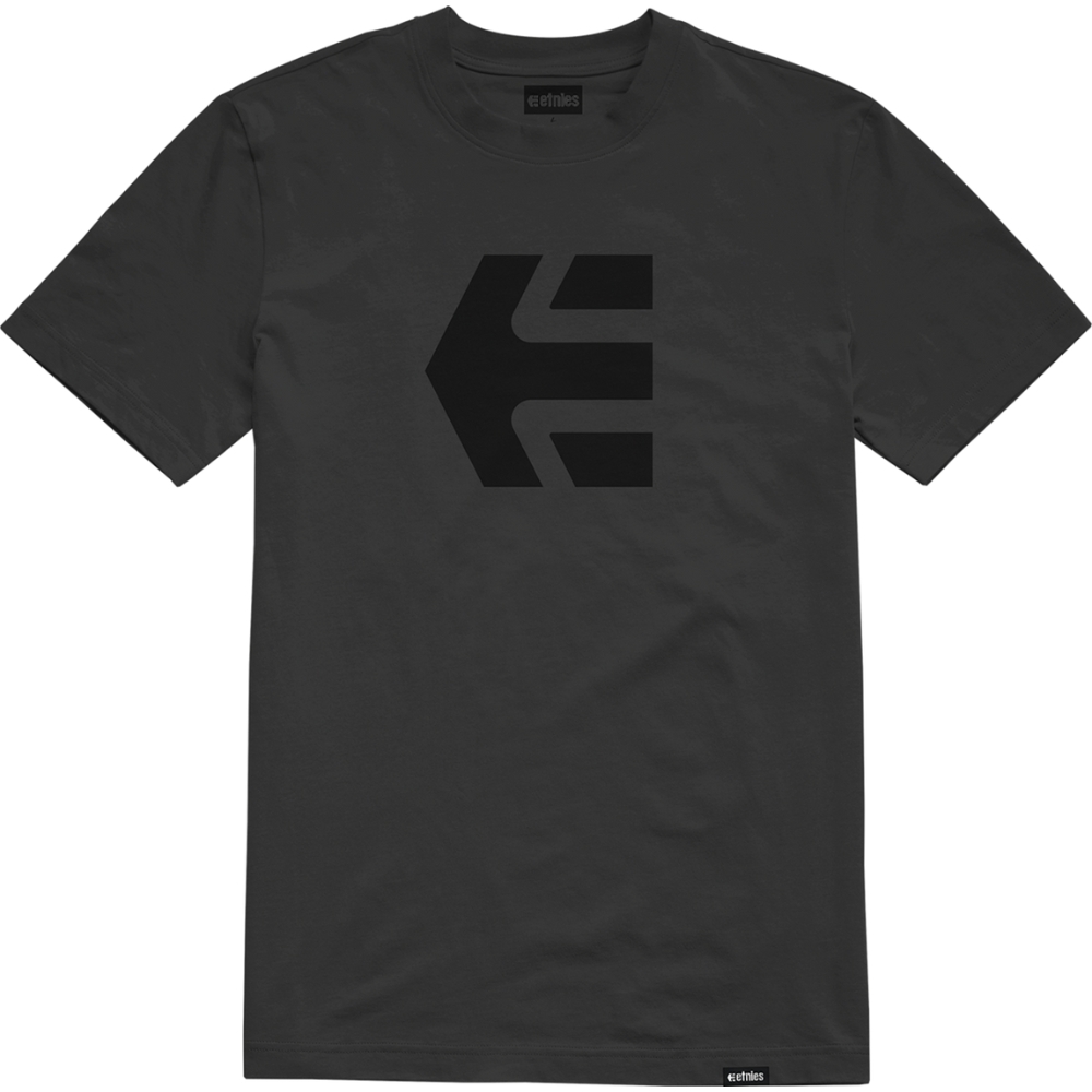 Etnies Icon Black Black T-Shirt [Size: S]