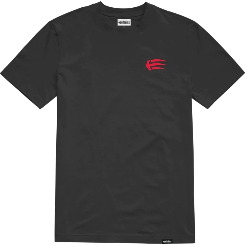 Etnies Joslin Black Red Kids T-Shirt [Size: M]