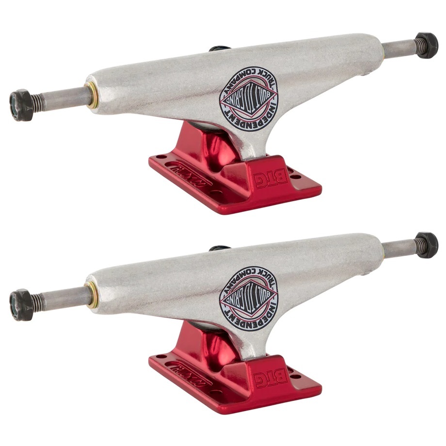 Independent Forged Hollow BTG Summit Silver Red Set Of 2 Skateboard Trucks [Size: 139]