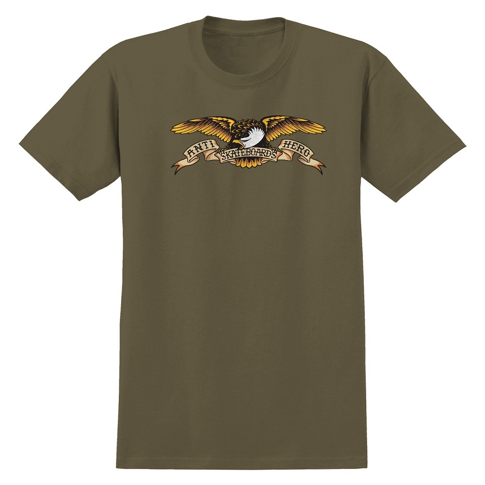 Anti Hero Eagle Military Green T-Shirt [Size: S]