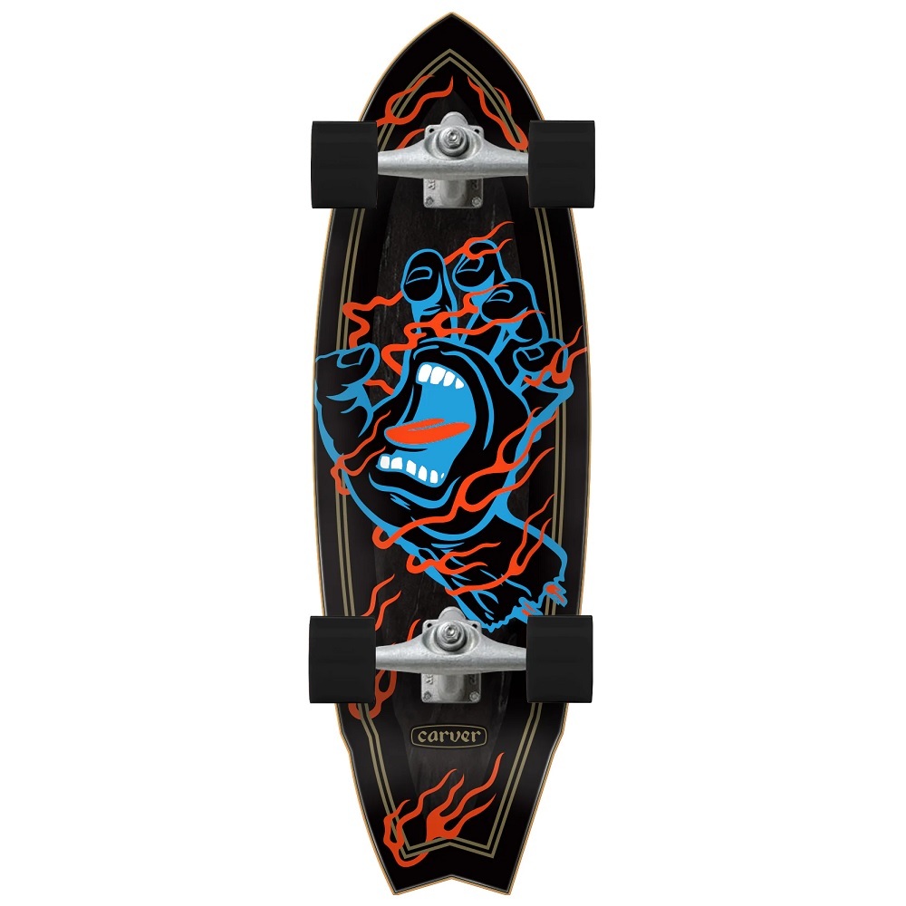 Santa Cruz X Carver Inferno Hand Shark 31 Surf Skate Skateboard