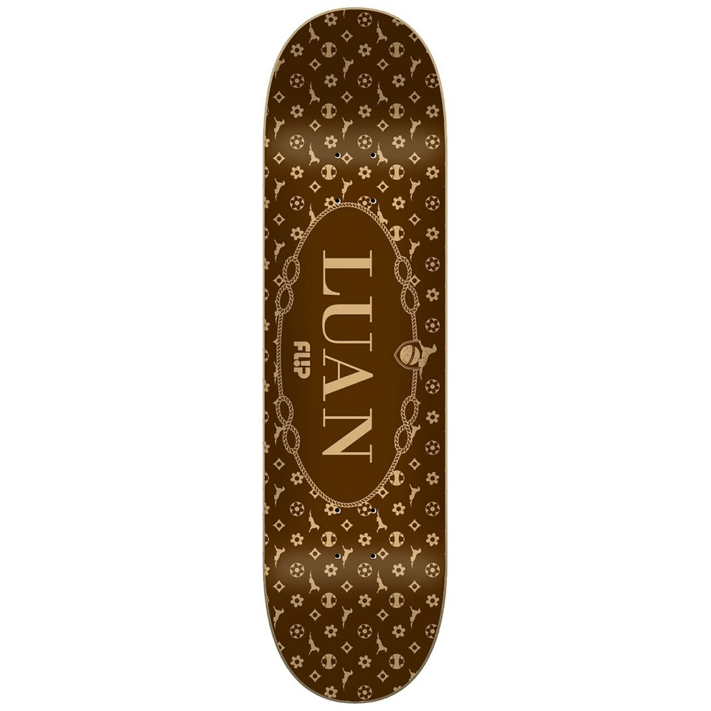 Flip Oliveira Monogram Brown 8.0 Skateboard Deck