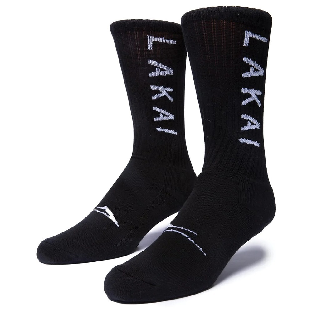 Lakai Simple Black Crew Mens Socks