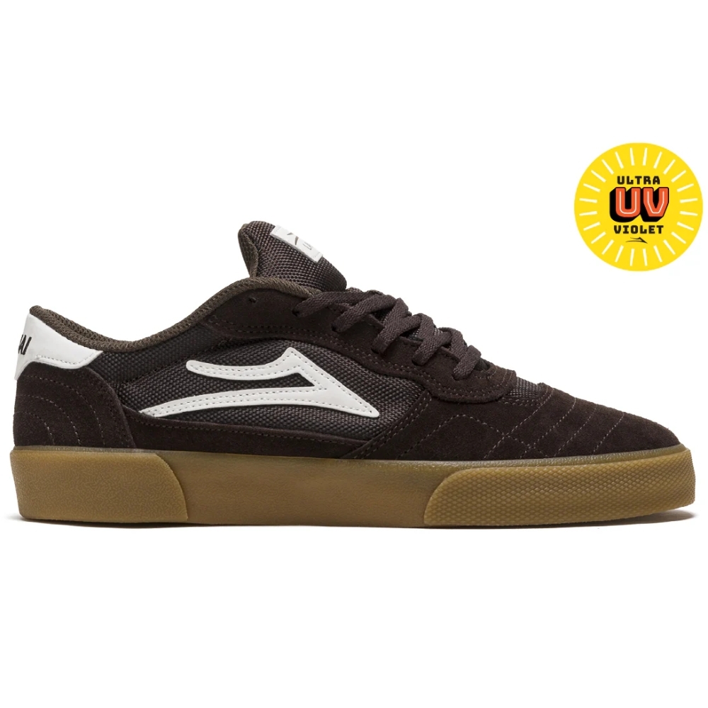 Lakai Cambridge Chocolate Light Blue UV Mens Skate Shoes