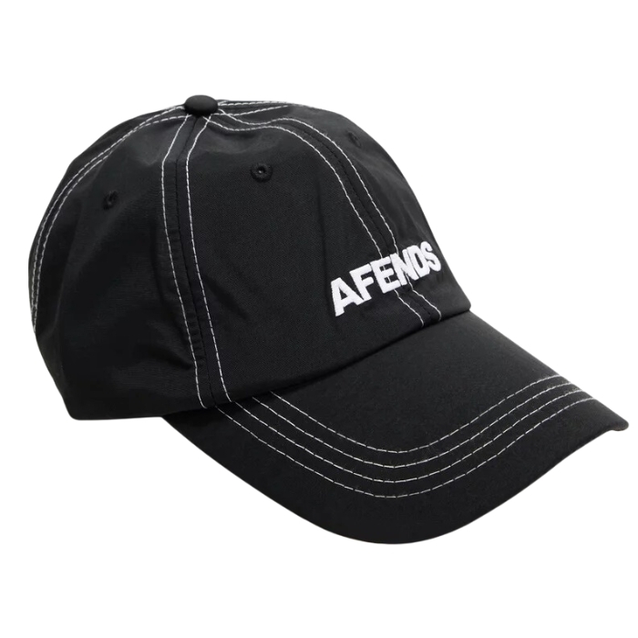 Afends Vinyl 6 Panel Black Hat