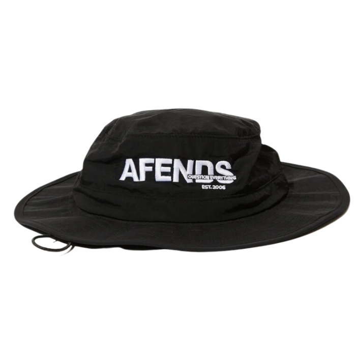 Afends Vinyl Black Bucket Hat