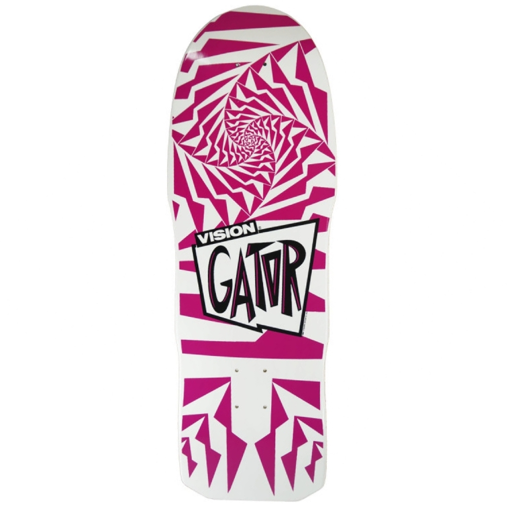 Vision Gator II Reissue White Pink Skateboard Deck