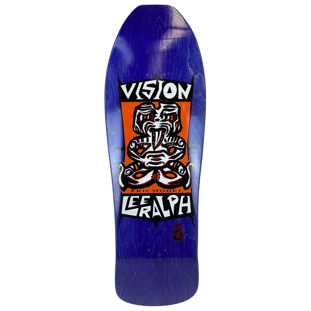 Vision Lee Ralph Tiki Reissue Purple Stain Skateboard Deck