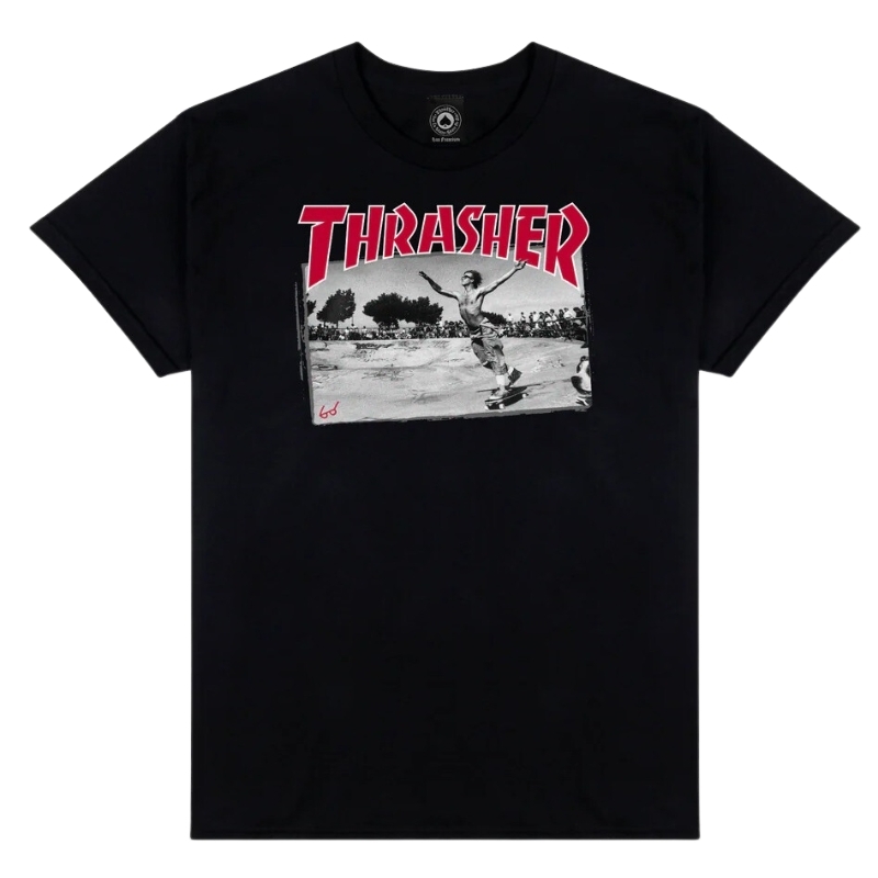 Thrasher Jake Dish Black T-Shirt [Size: S]
