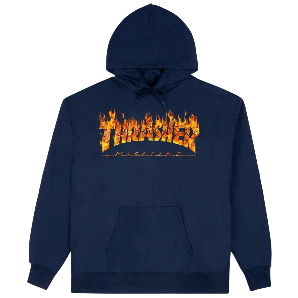 Thrasher Inferno Navy Hoodie [Size: S]