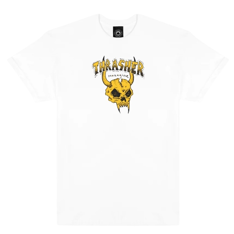 Thrasher Barbarian White T-Shirt [Size: S]